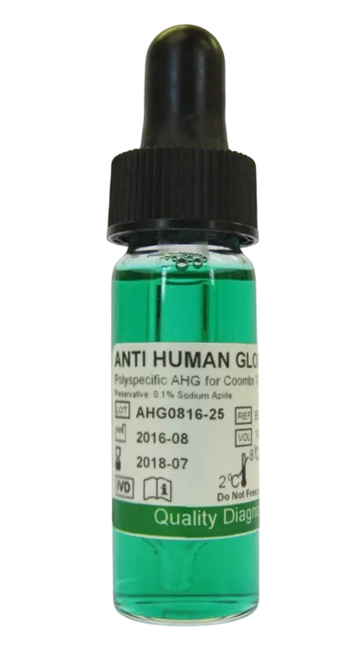 Anti-Human Globulin (Coombs) Green POLYSPECIFIC Blood Grouping Reagent