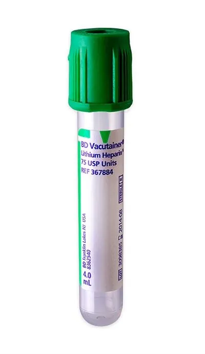BD Vacutainer Plazma Tüpleri (Heparin)