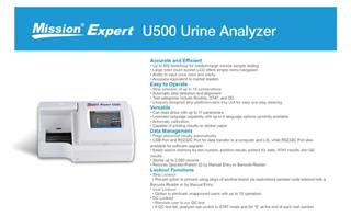 Mission U500 Urine Analyzer